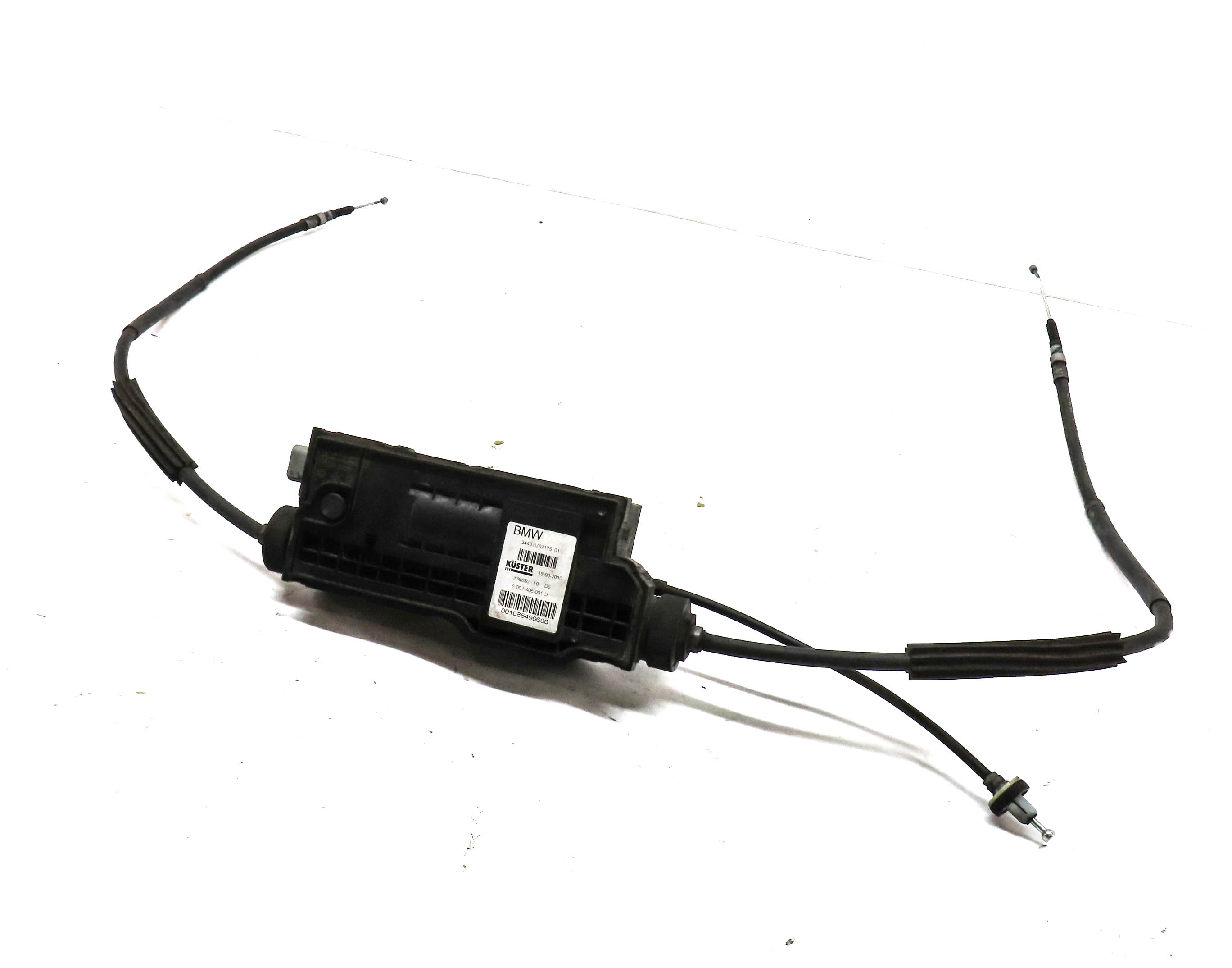 2011 BMW 740i (F02) EMERGENCY PARK PARKING BRAKE ACTUATOR MOTOR w/CABLES — exact item pictured